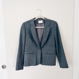 Vintage 1950s 100% Virgin Wool Gray Blazer